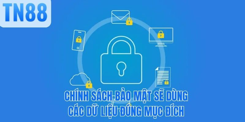 Chính sách bảo mật sẽ dùng các dữ liệu đúng mục đích
